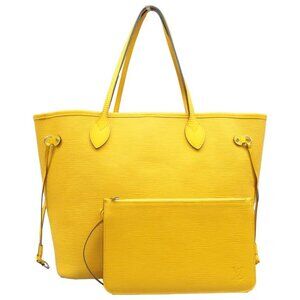 LOUIS VUITTON YELLOW EPI NEVERFULL MM W/POCHETTE RETAIL $2260 100% AUTHENTIC